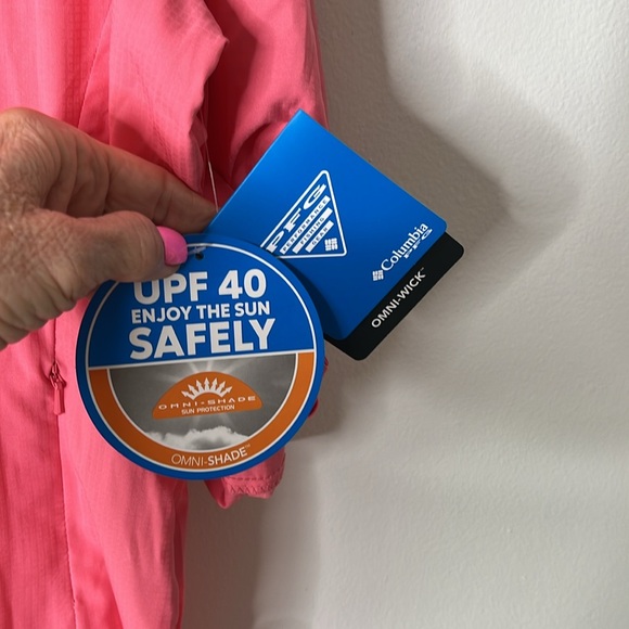 Columbia PFG Women’s Tamiami II LS Button-Up Shirt in melon color, size XL, NWT. - Picture 10 of 13